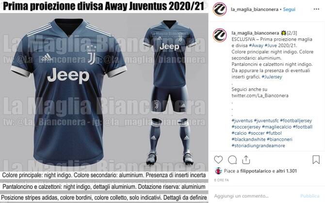 Seconda divisa juve sales 2020